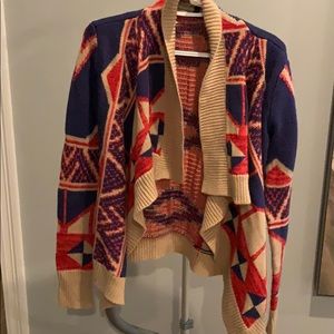 Aztec print cardigan